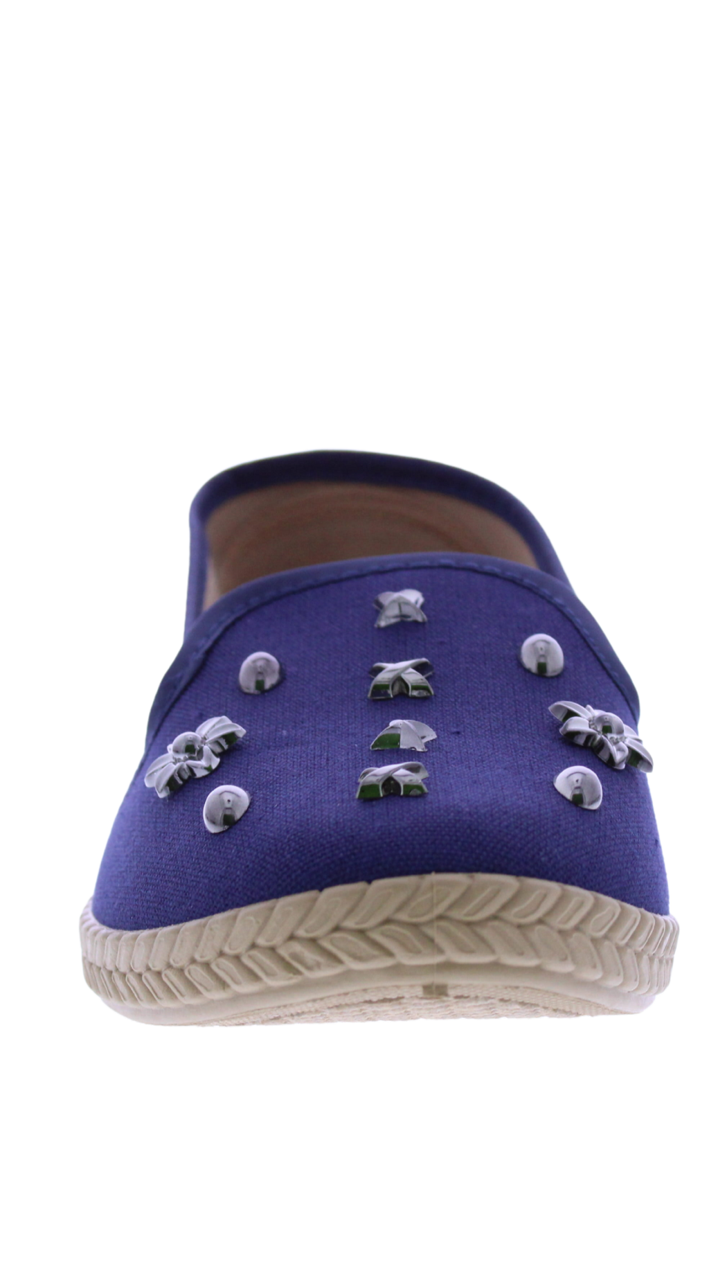 Women's Studded Canvas Slip-On Espadrilles