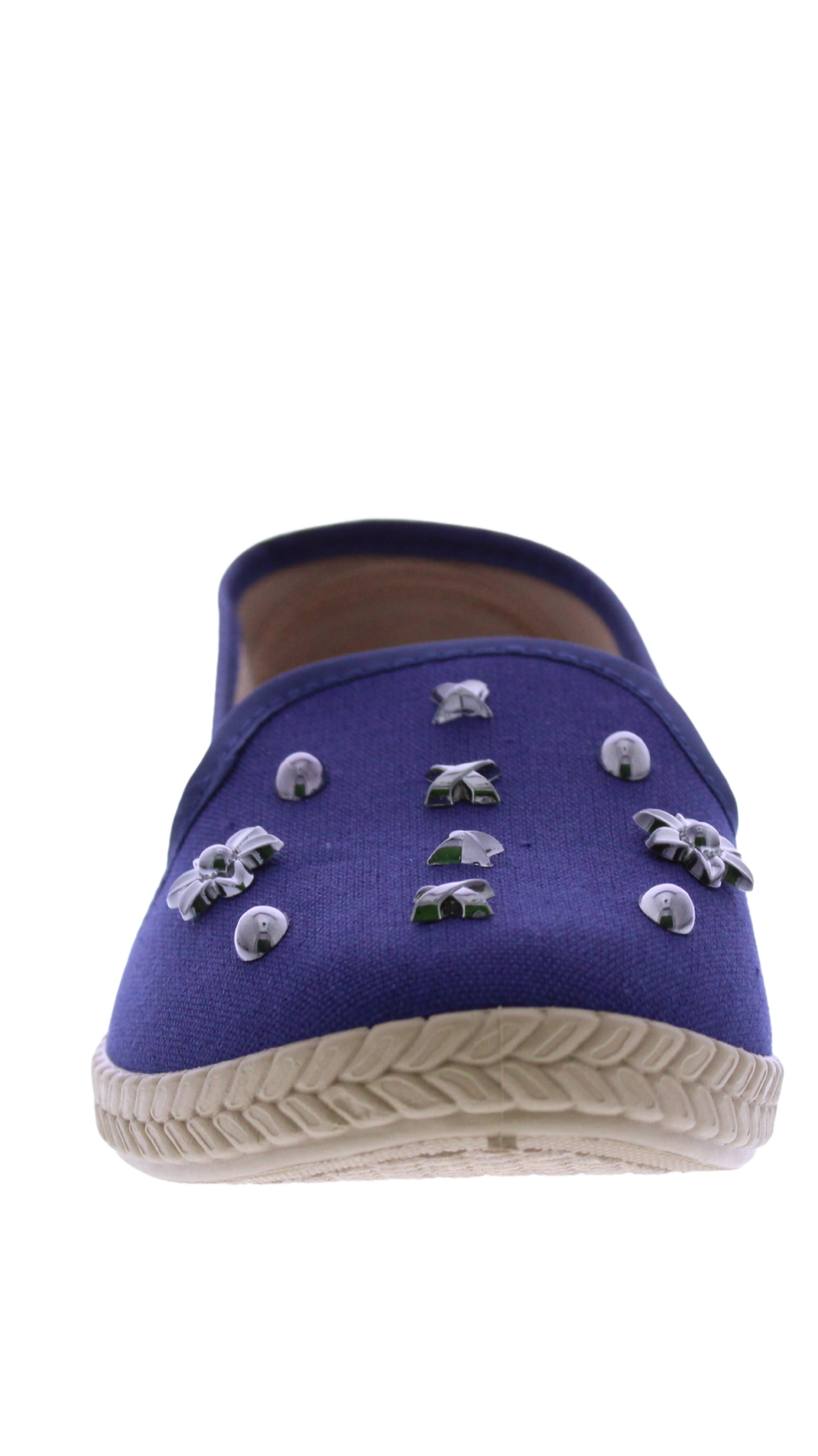 Women's Studded Canvas Slip-On Espadrilles