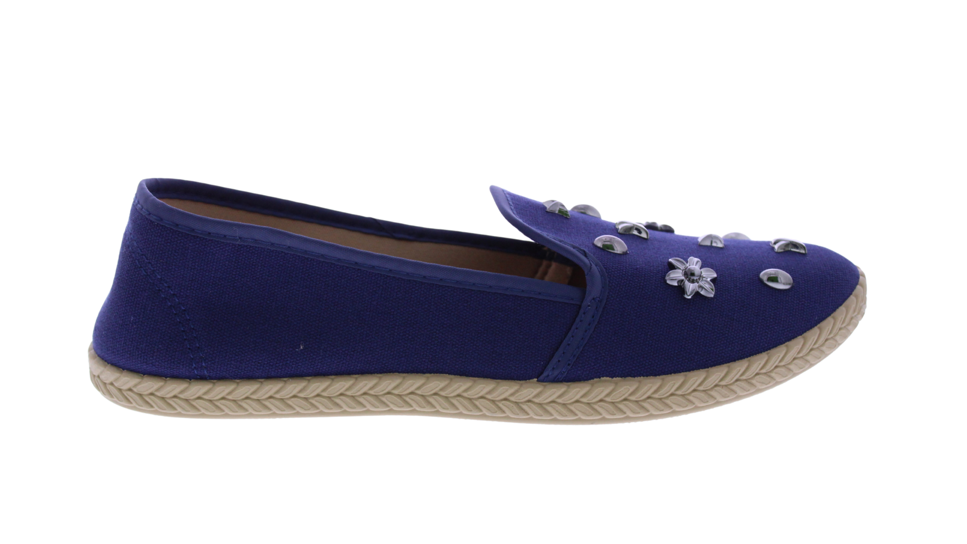 Women's Studded Canvas Slip-On Espadrilles