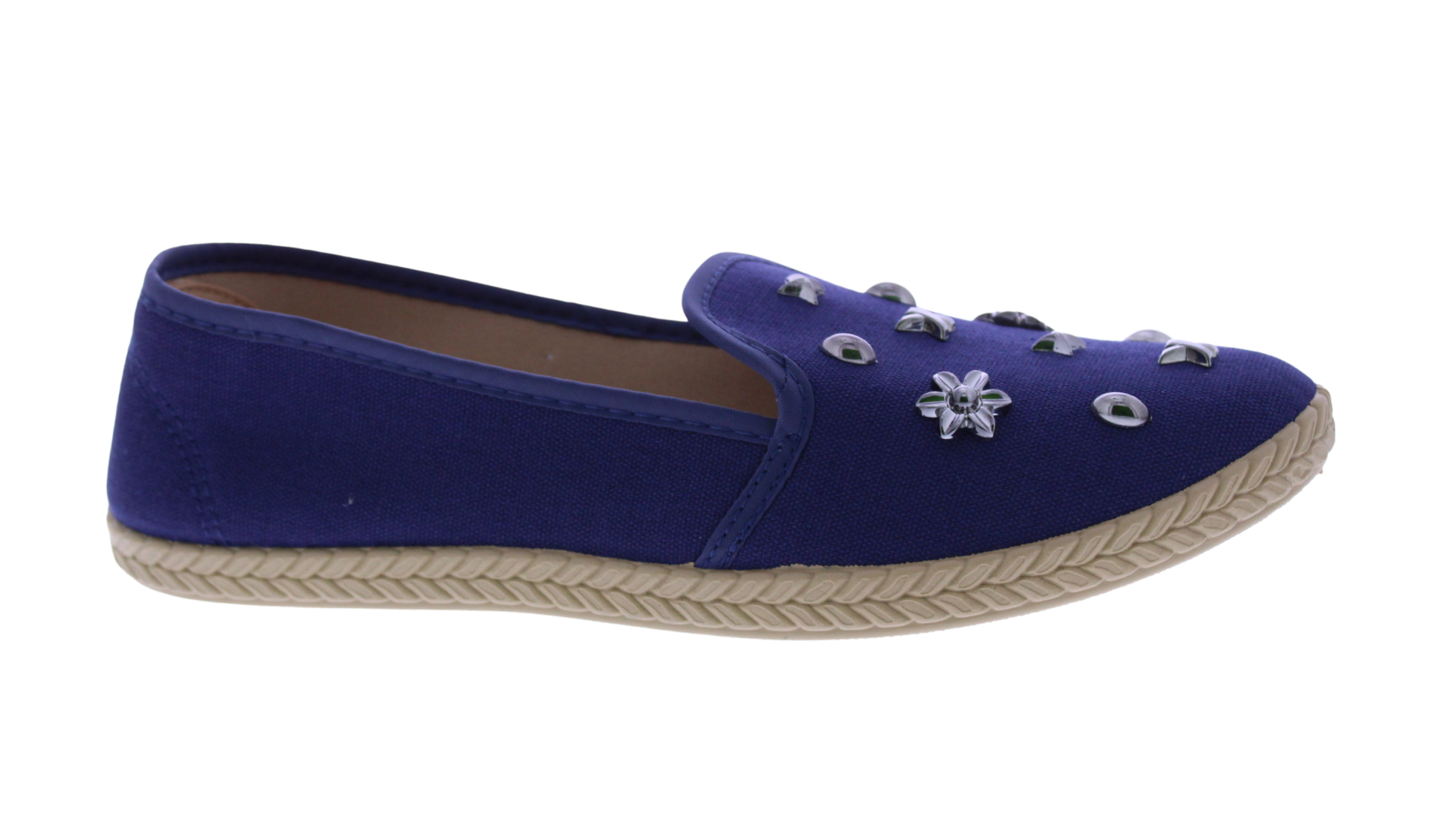 Women's Studded Canvas Slip-On Espadrilles