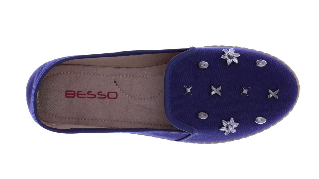 Women's Studded Canvas Slip-On Espadrilles