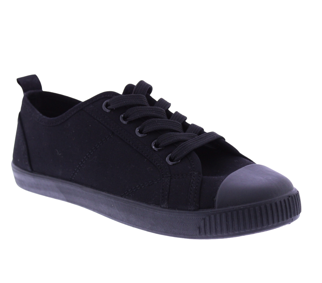 Women Fabric Lace Up Sneaker with Toe Cap