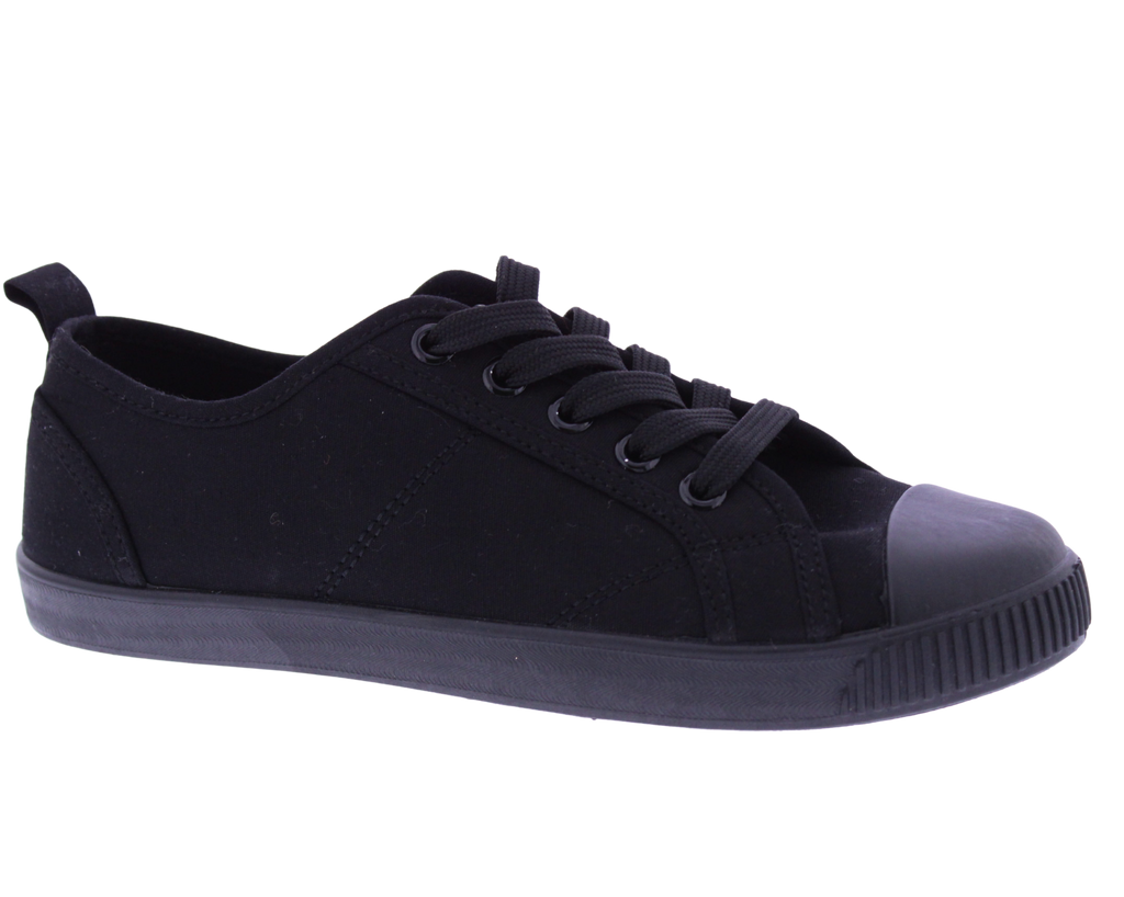 Women Fabric Lace Up Sneaker with Toe Cap