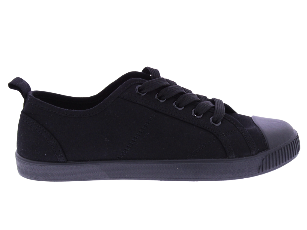 Women Fabric Lace Up Sneaker with Toe Cap