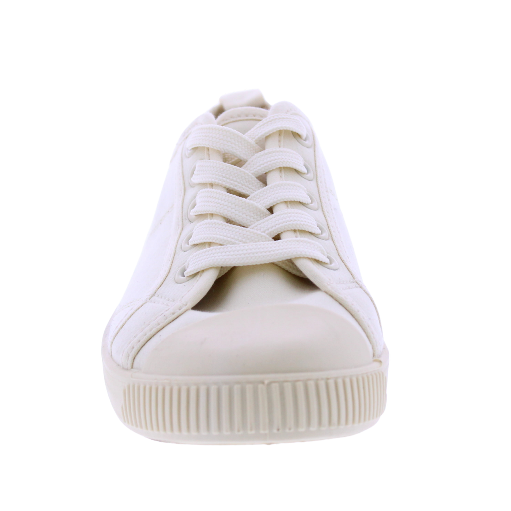 Women Fabric Lace Up Sneaker with Toe Cap