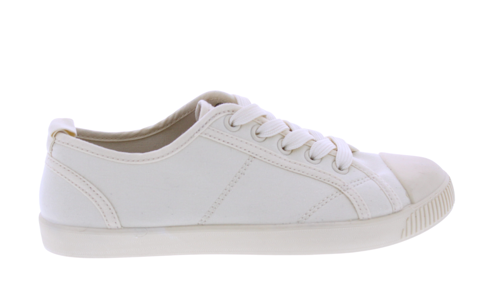 Women Fabric Lace Up Sneaker with Toe Cap