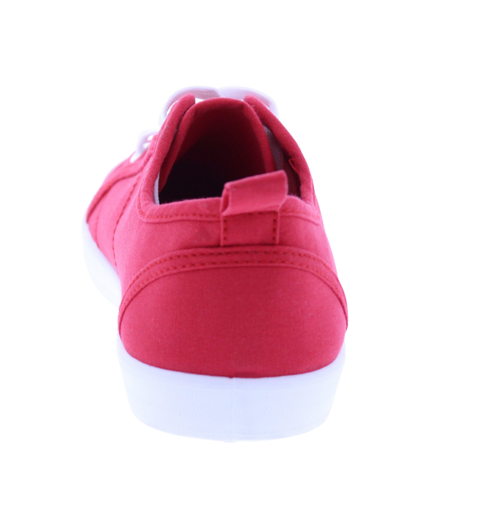 Women Fabric Lace Up Sneaker with Toe Cap