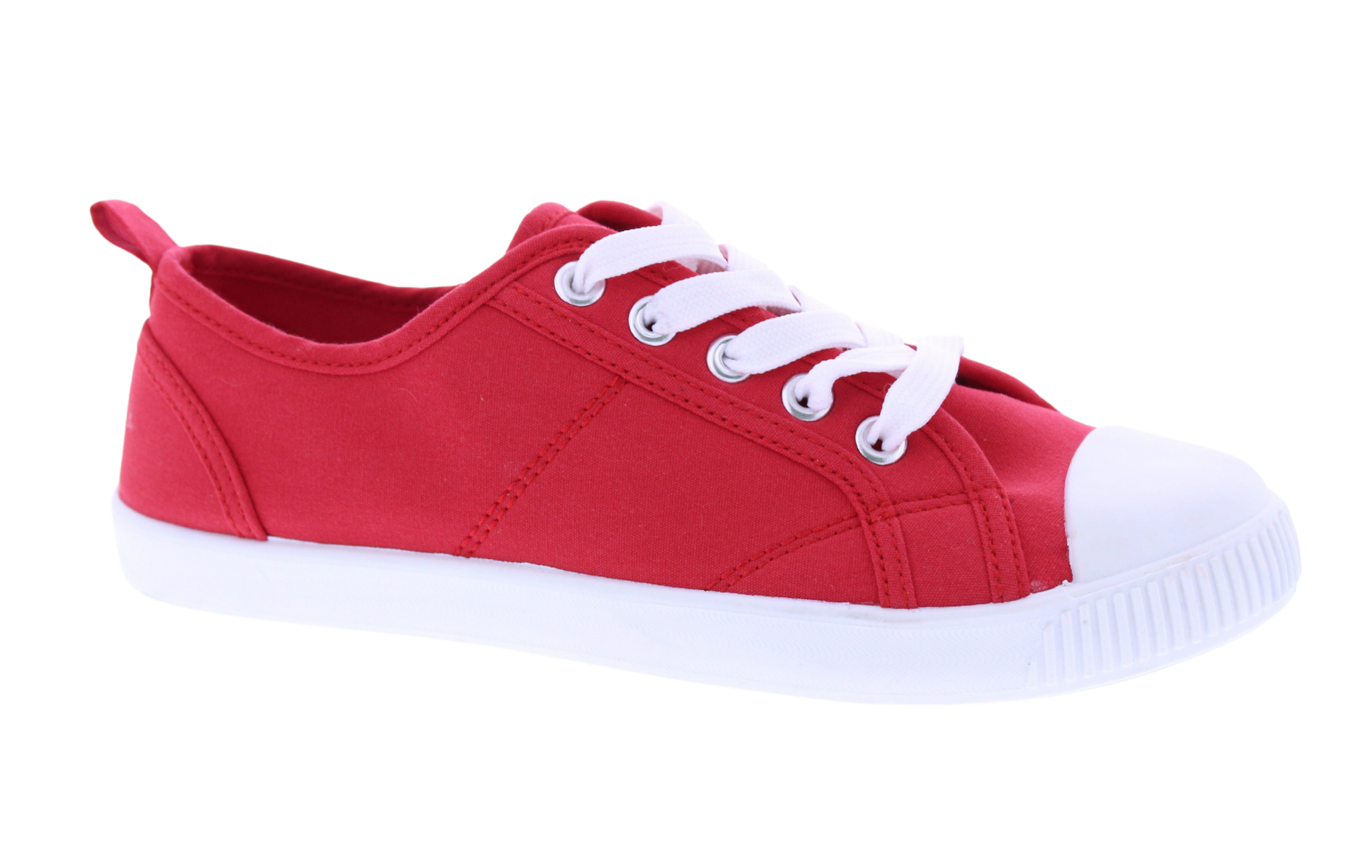 Women Fabric Lace Up Sneaker with Toe Cap