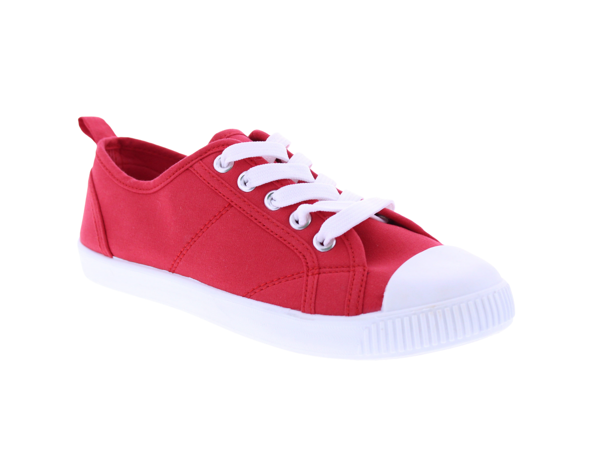 Women Fabric Lace Up Sneaker with Toe Cap