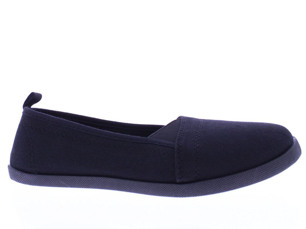 Women Canvas Slip On Sneaker with Elastic
