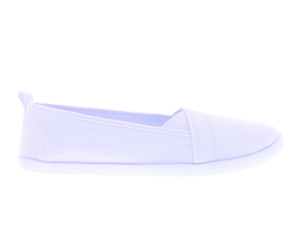 Women Canvas Slip On Sneaker with Elastic