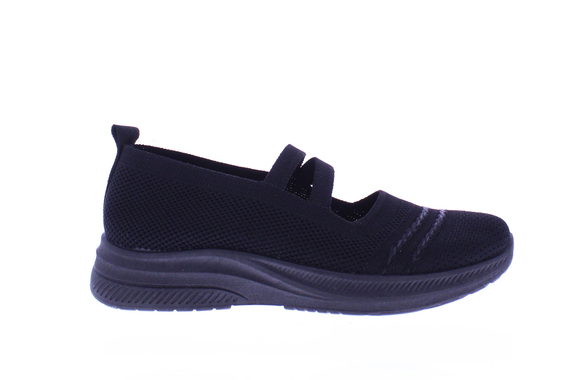 Zapatillas sin cordones de tela para mujer con elástico