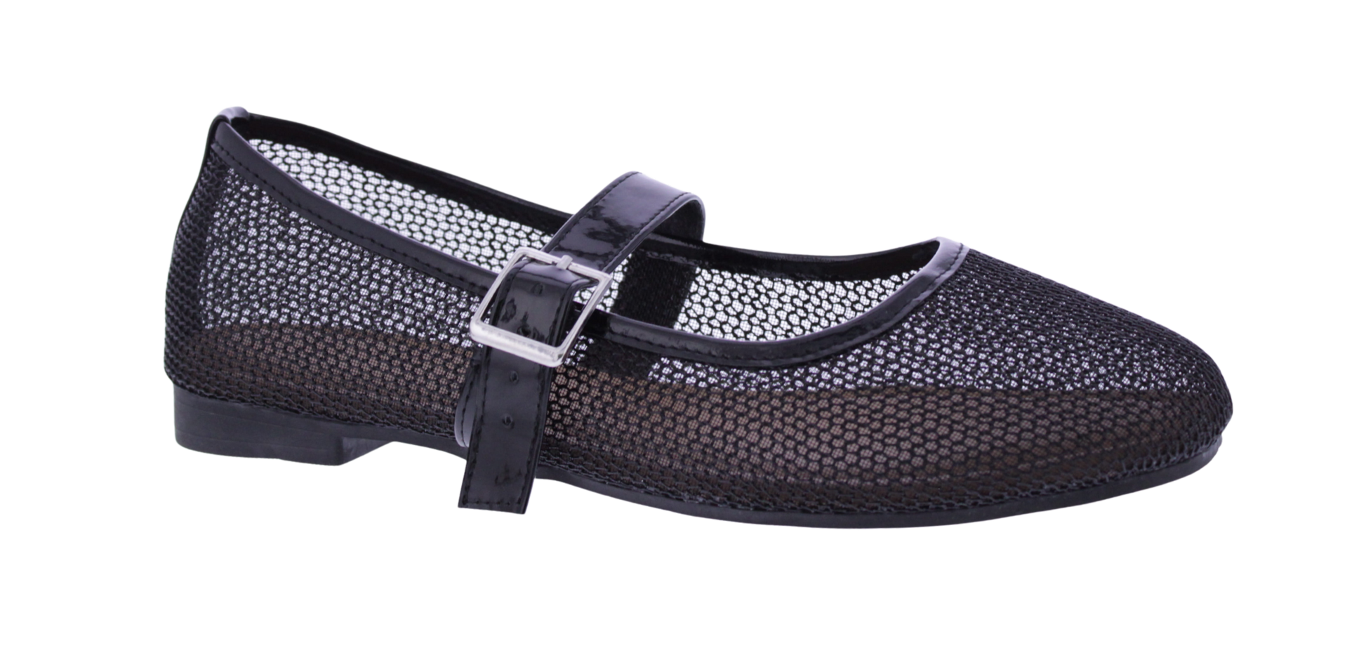 Women Metallic Mesh Mary Jane