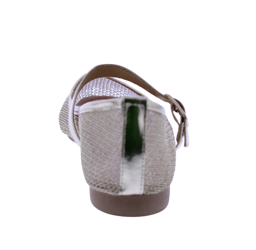 Women Metallic Mesh Mary Jane
