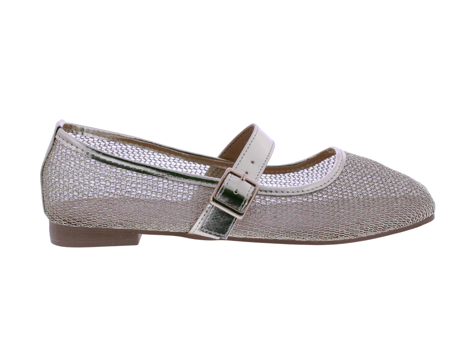 Women Metallic Mesh Mary Jane
