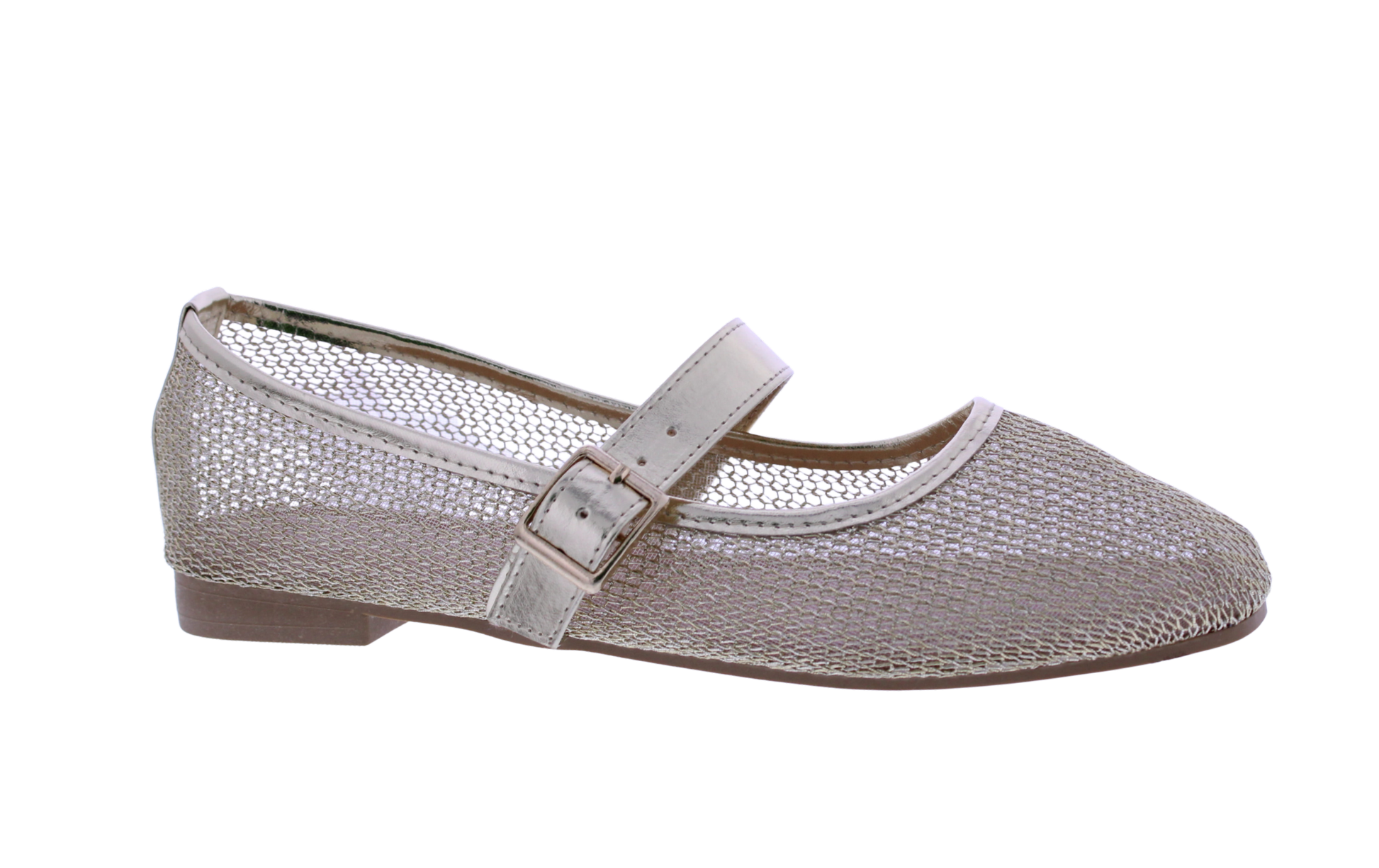 Women Metallic Mesh Mary Jane