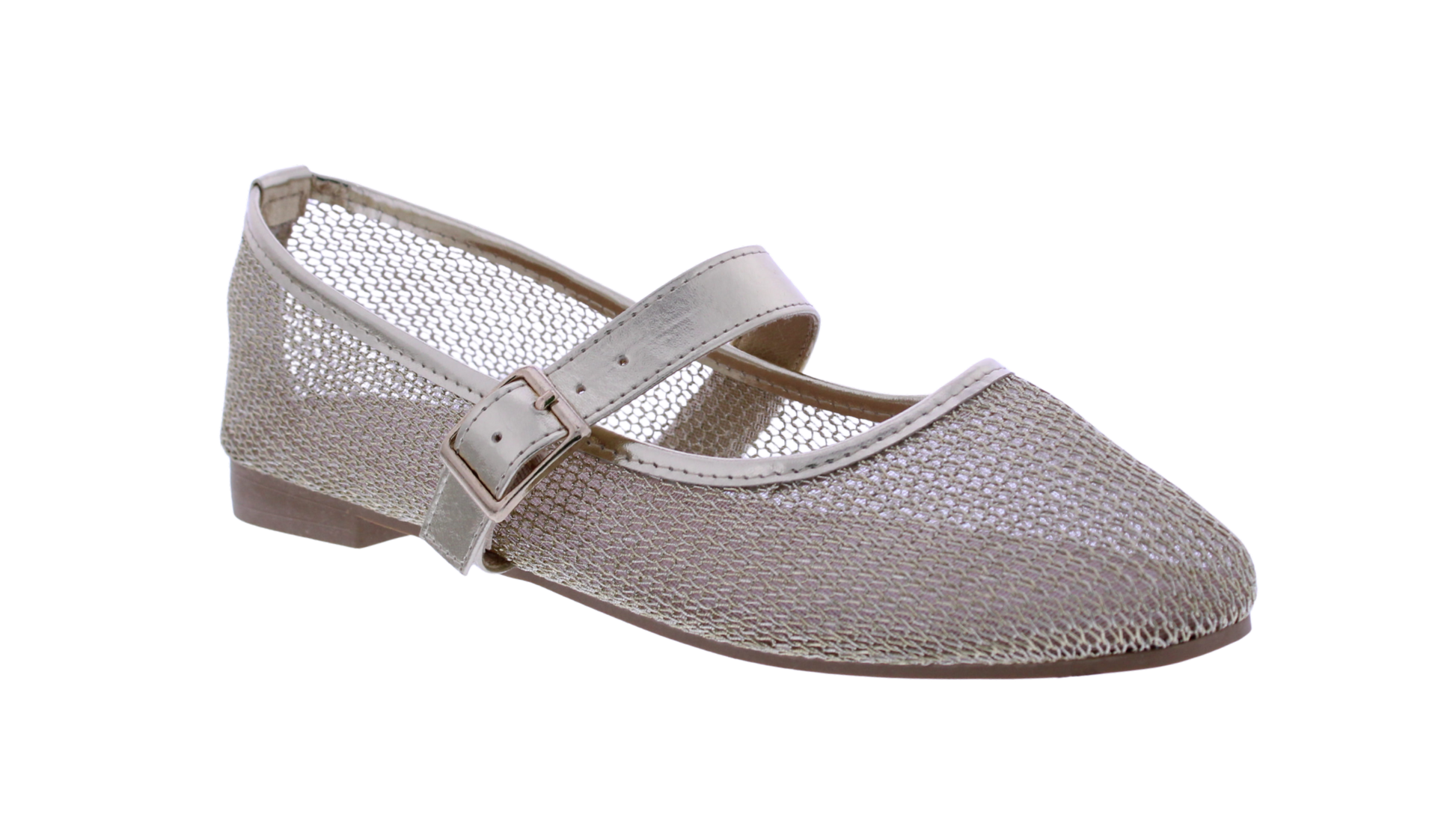 Women Metallic Mesh Mary Jane