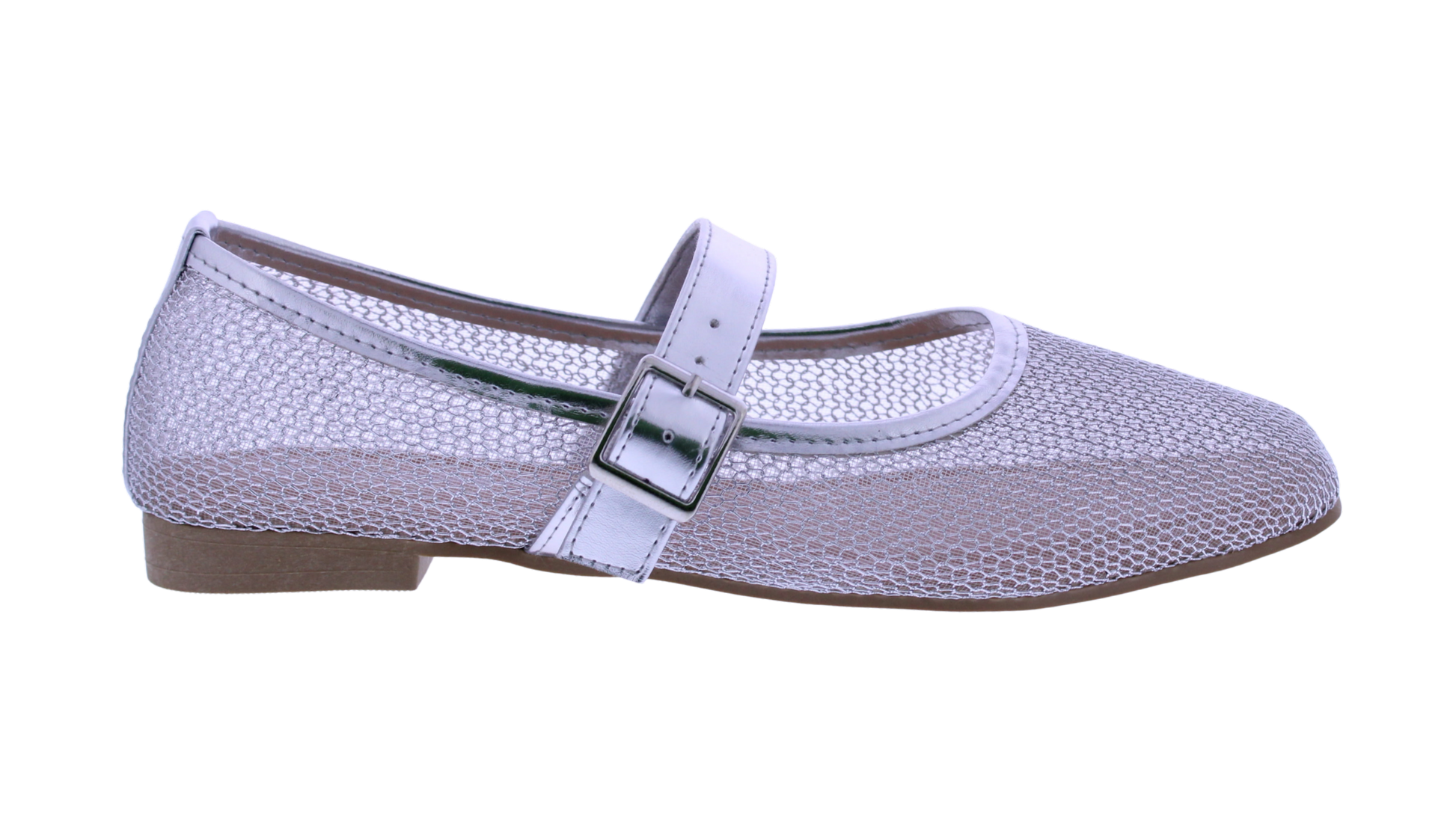 Women Metallic Mesh Mary Jane