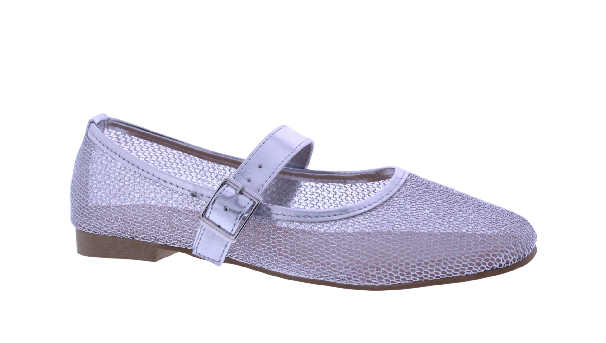 Women Metallic Mesh Mary Jane