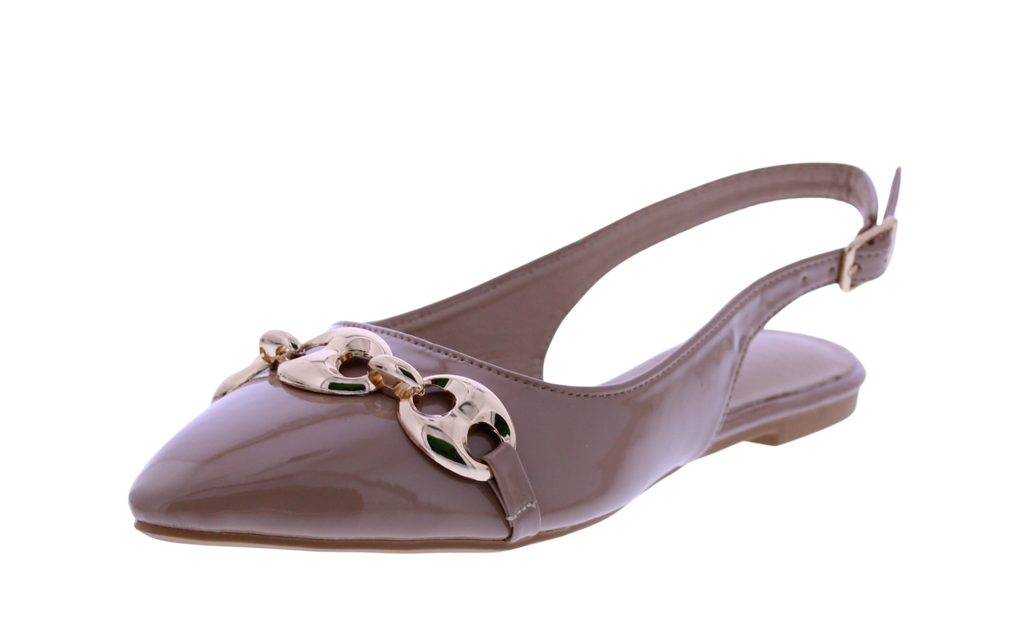 Women Patent Slingback Ballerina