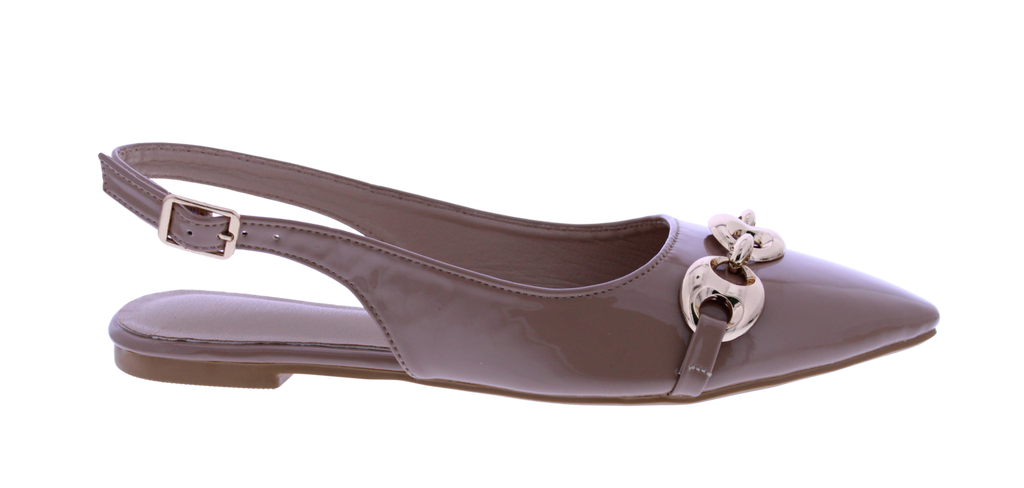 Women Patent Slingback Ballerina
