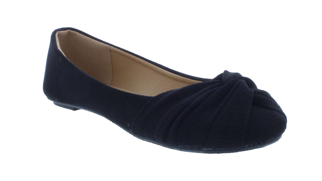 Women Ribbed Fabric Ballerina