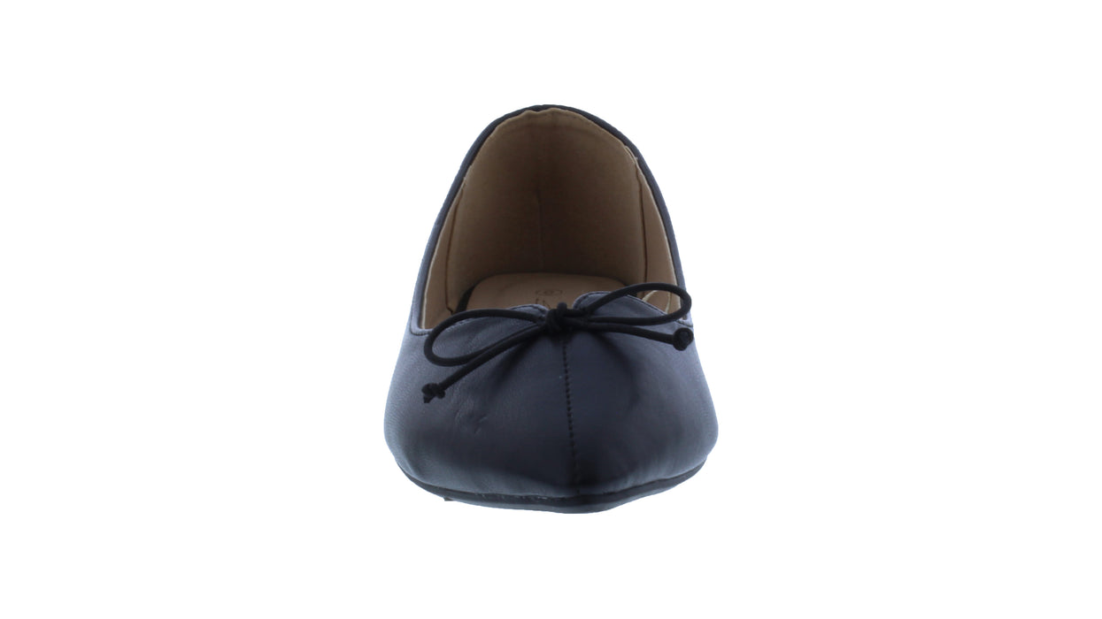 Women Synthetic Leather Flat with Pointed Tip