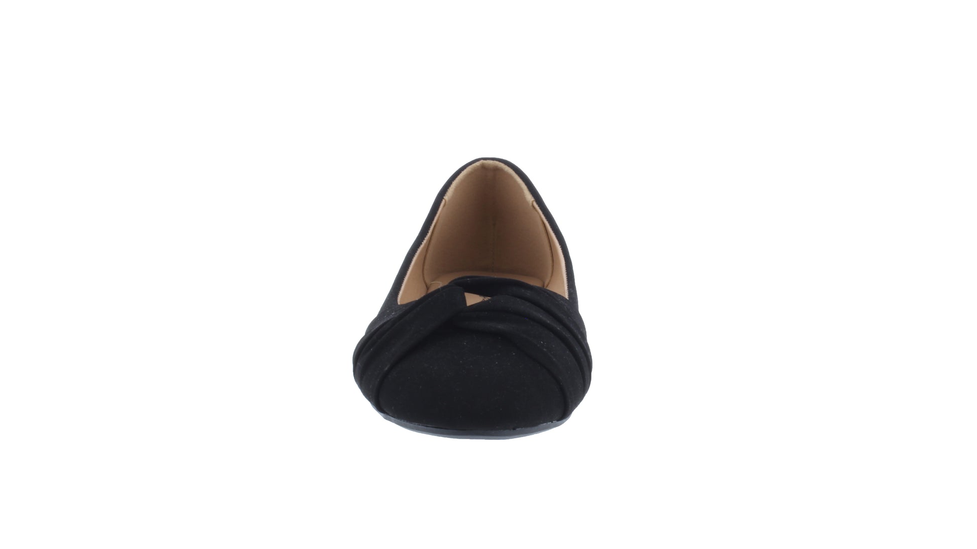 Women Suede Ballerina with Rounded Tip