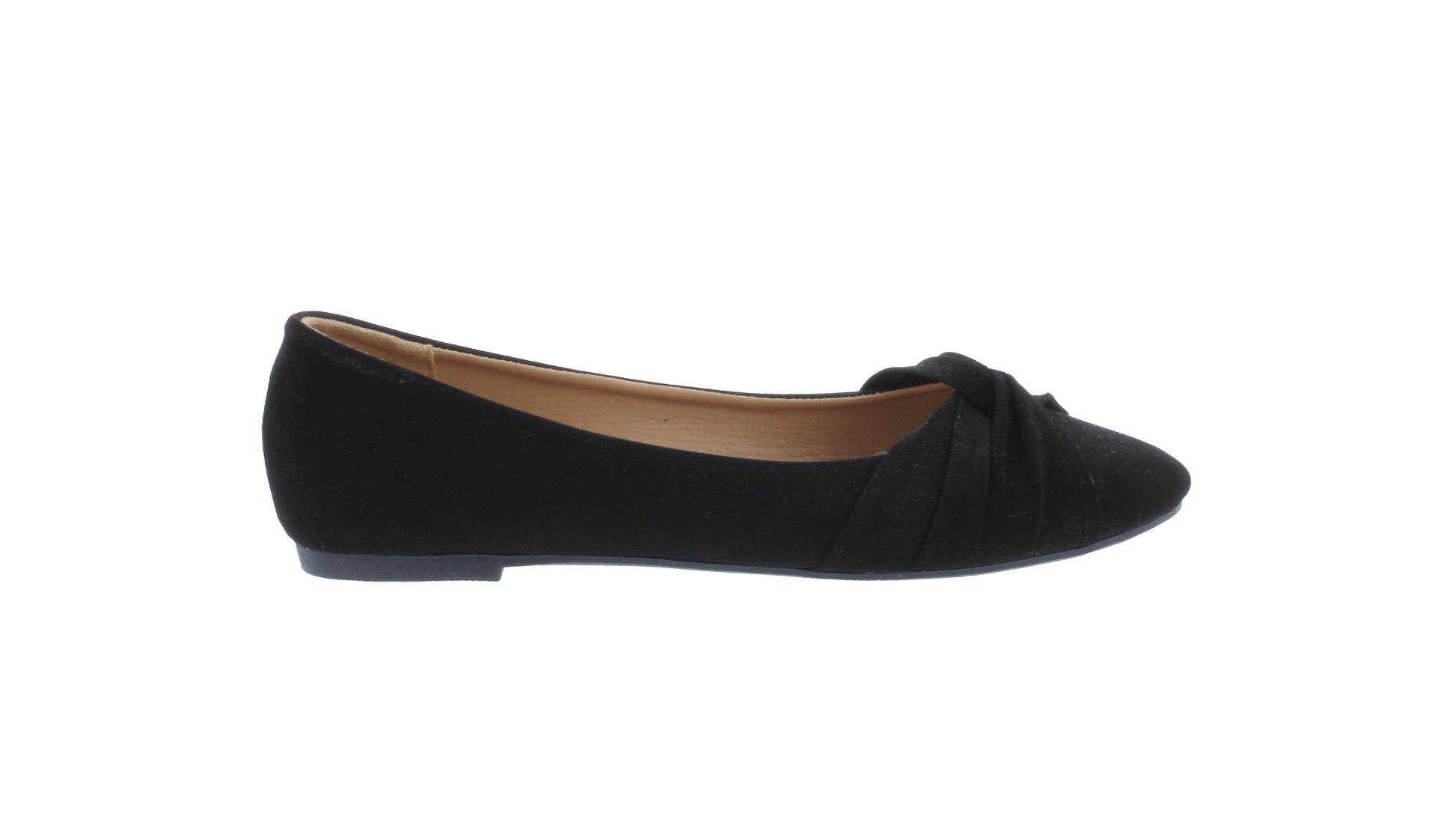 Women Suede Ballerina with Rounded Tip