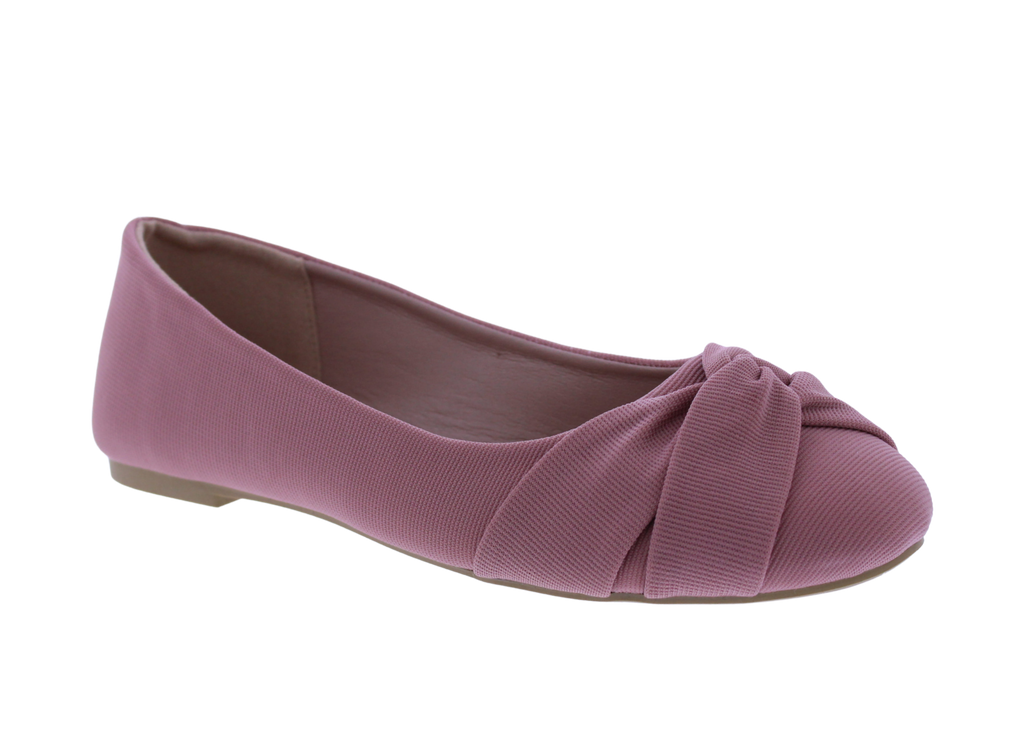 Women Ribbed Fabric Ballerina