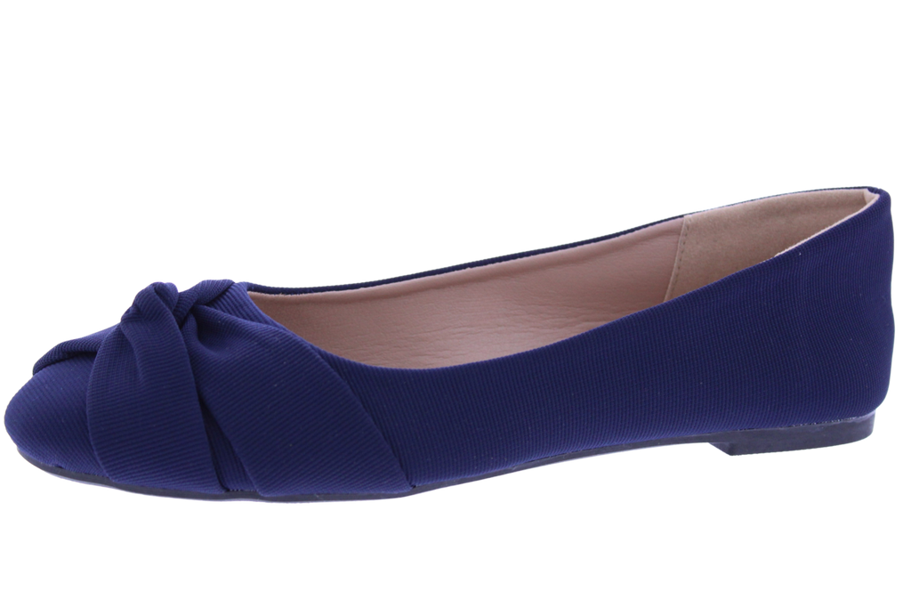 Women Ribbed Fabric Ballerina