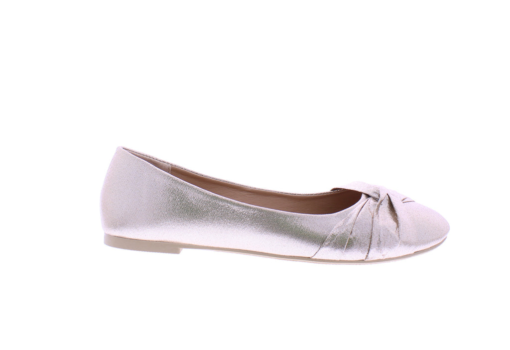 Women Metallic Fabric Ballerina