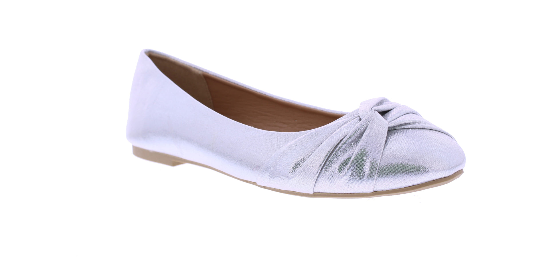 Women Metallic Fabric Ballerina