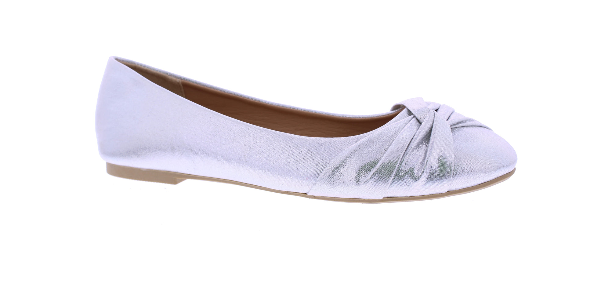 Women Metallic Fabric Ballerina