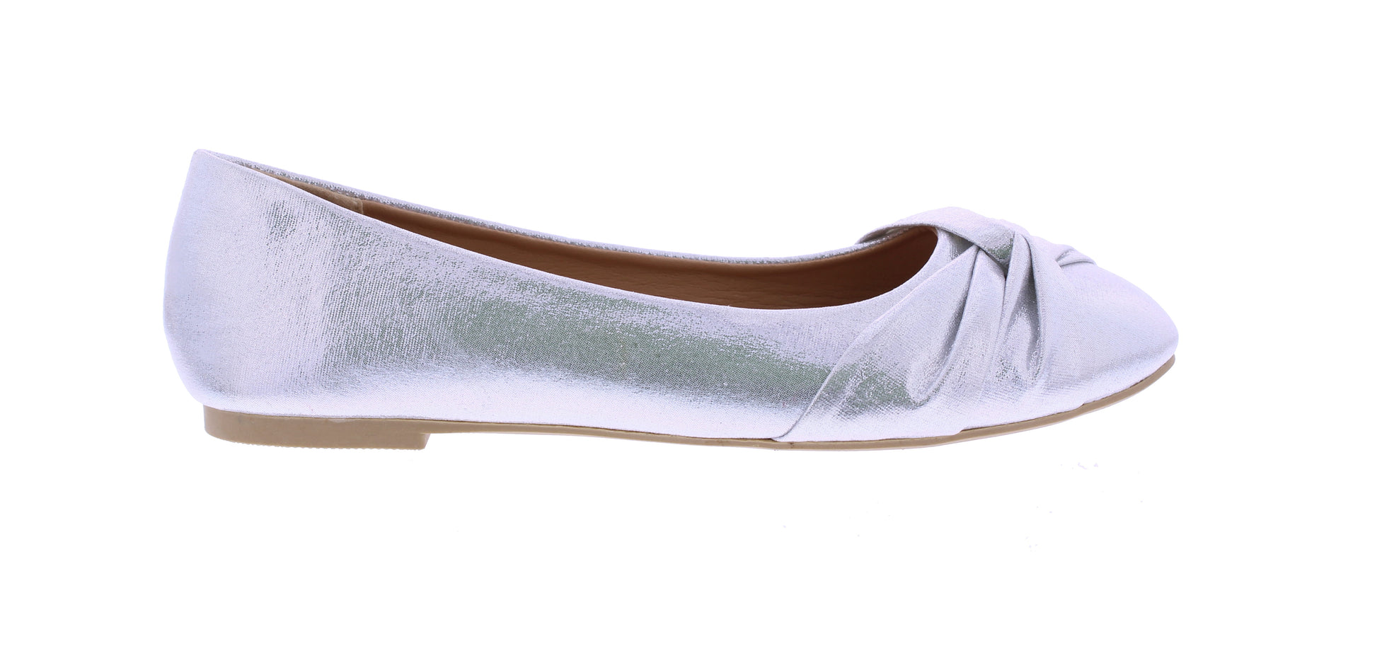 Women Metallic Fabric Ballerina