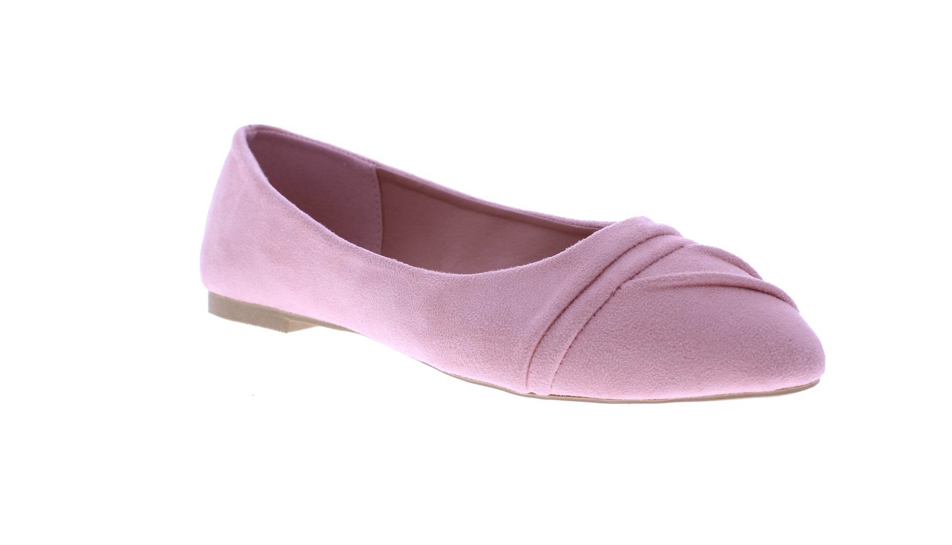 Women Microfiber Ballerina with Pointed Tip Pleats