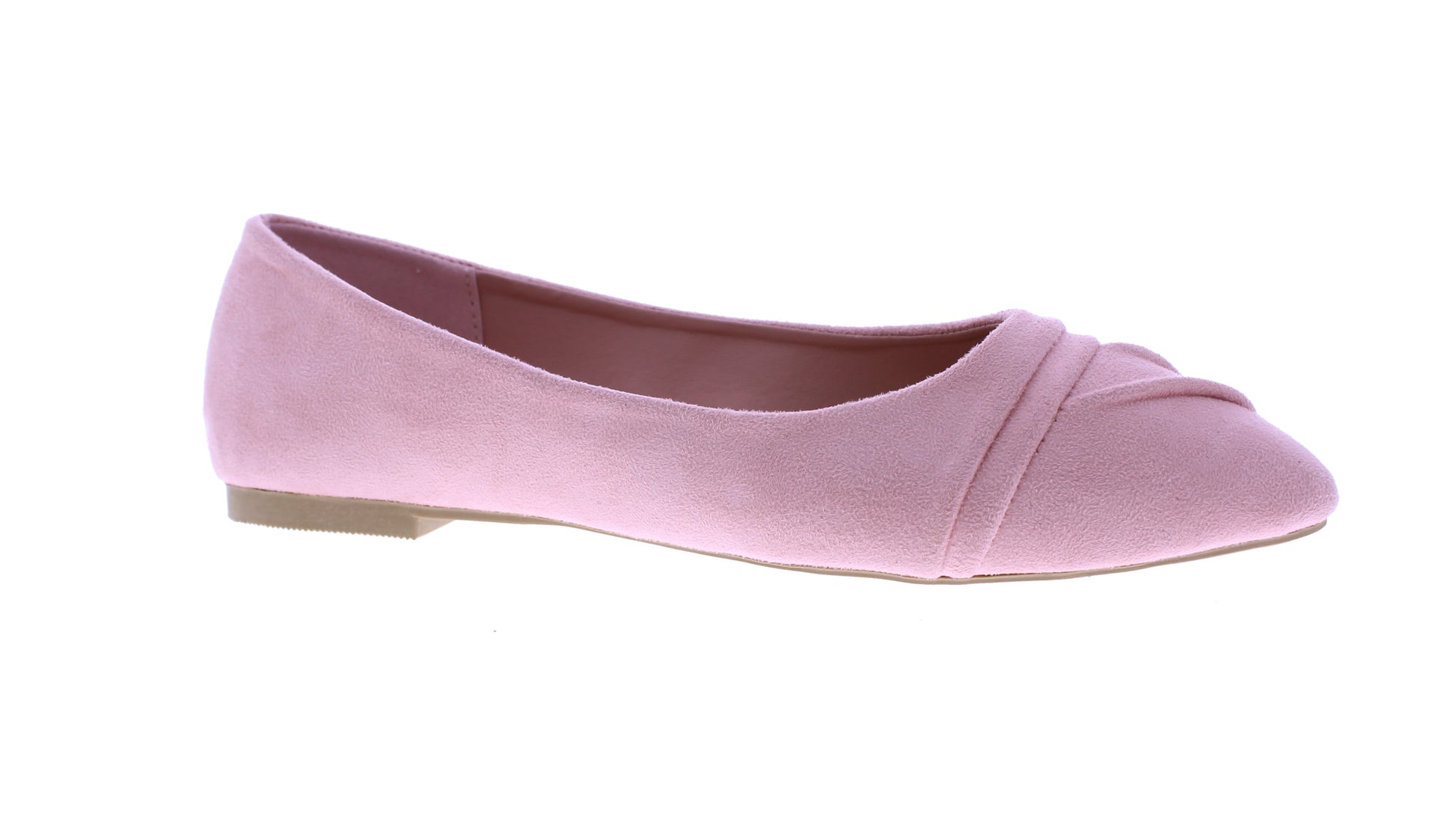 Women Microfiber Ballerina with Pointed Tip Pleats