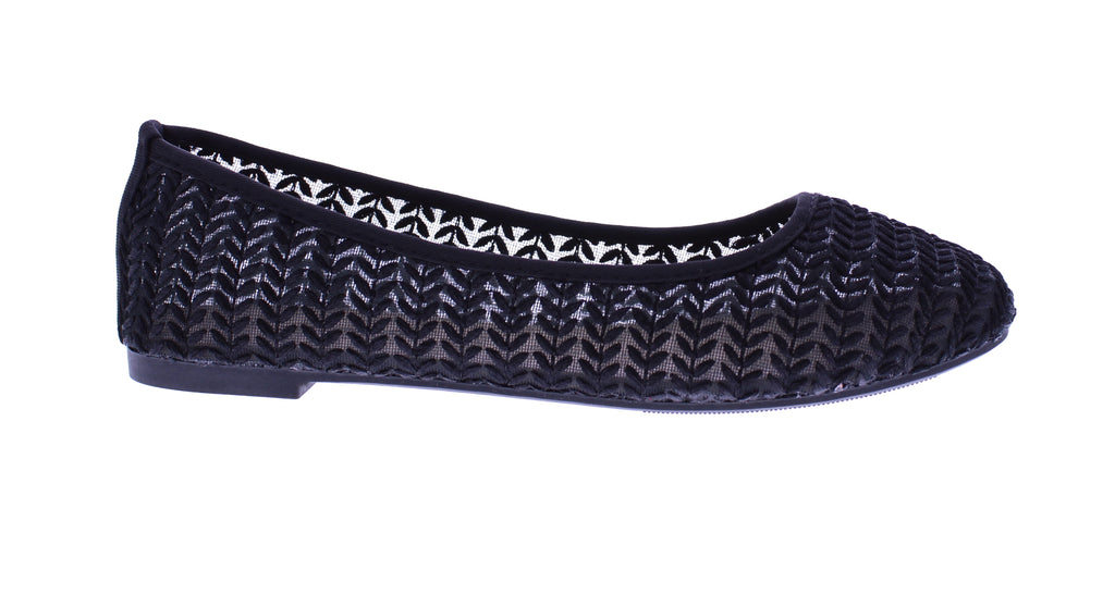 Women Embroidered Lace Ballerina