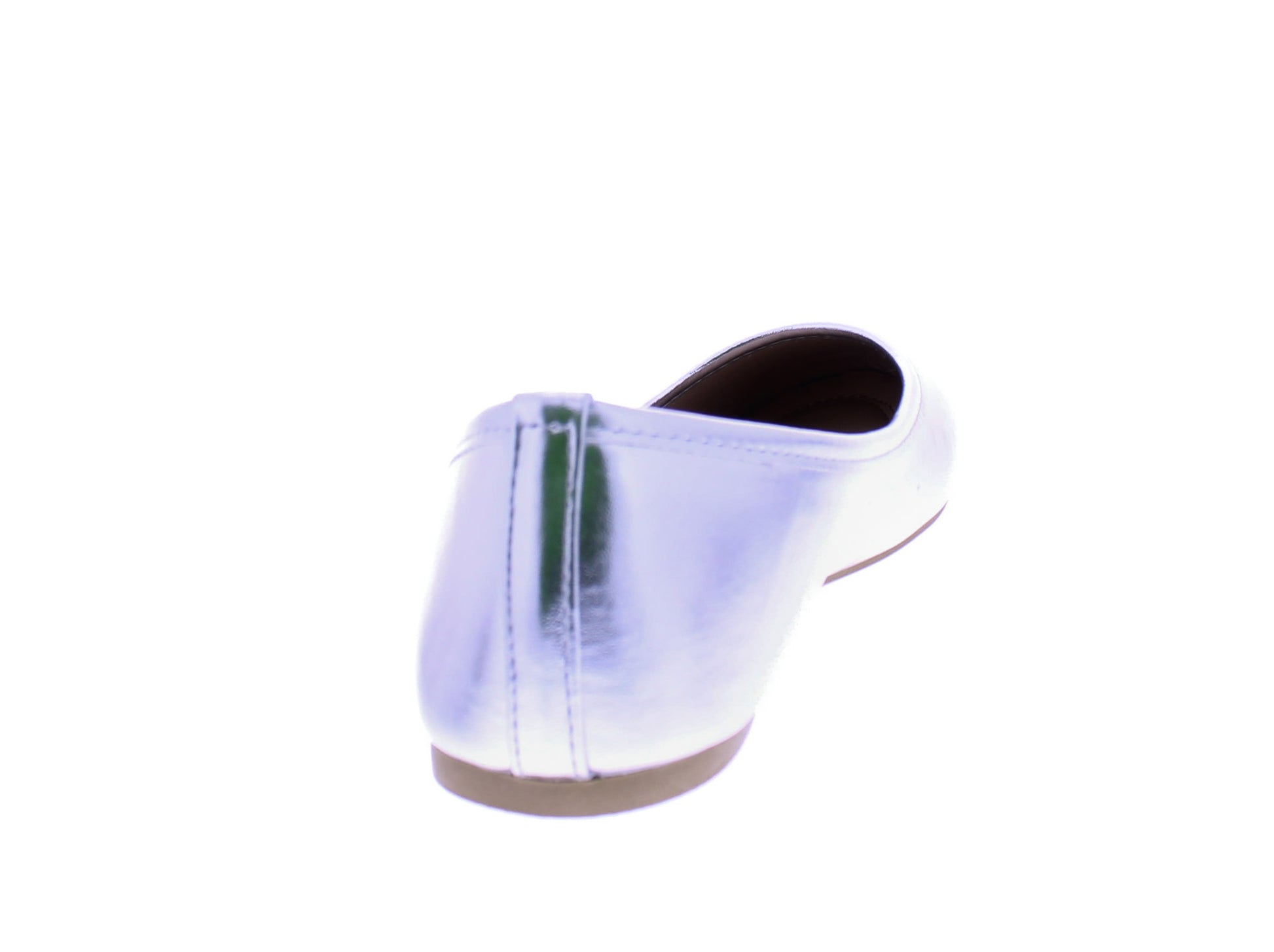 Women Metallic Faux Leather Ballerina