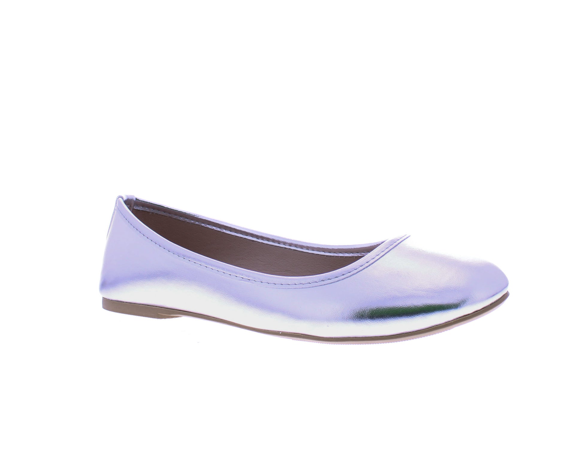 Women Metallic Faux Leather Ballerina