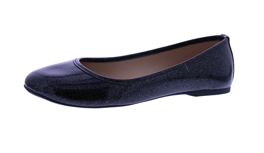Women Patent Glitter Ballerina