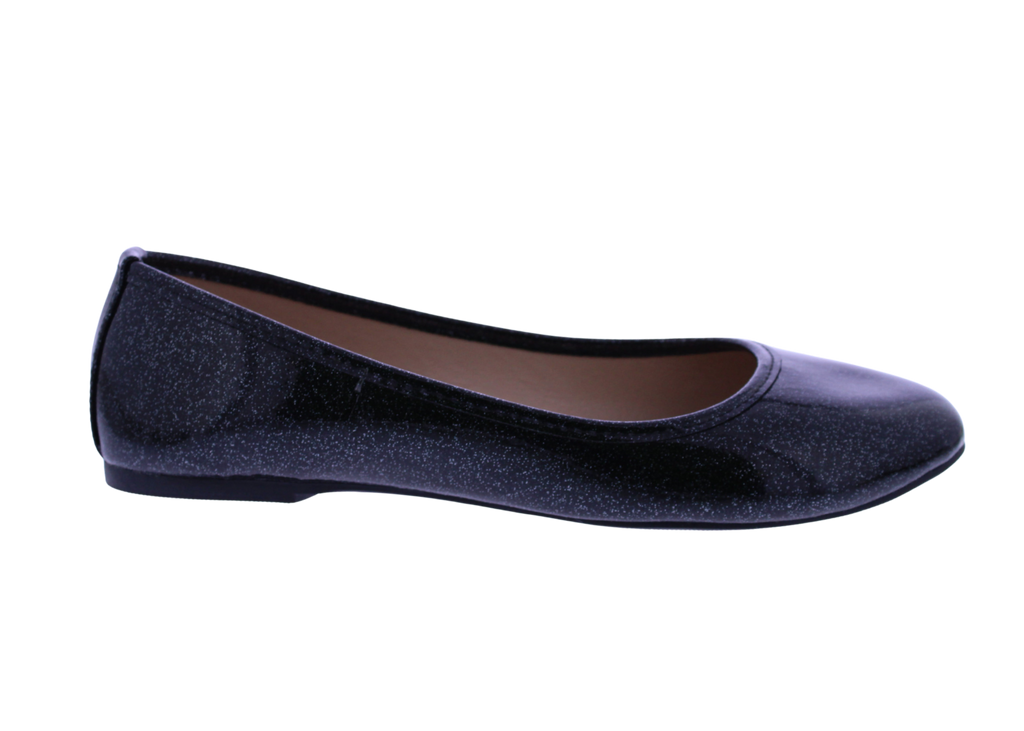 Women Patent Glitter Ballerina