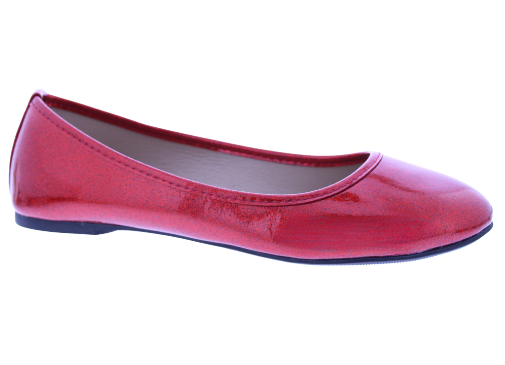 Women Patent Glitter Ballerina