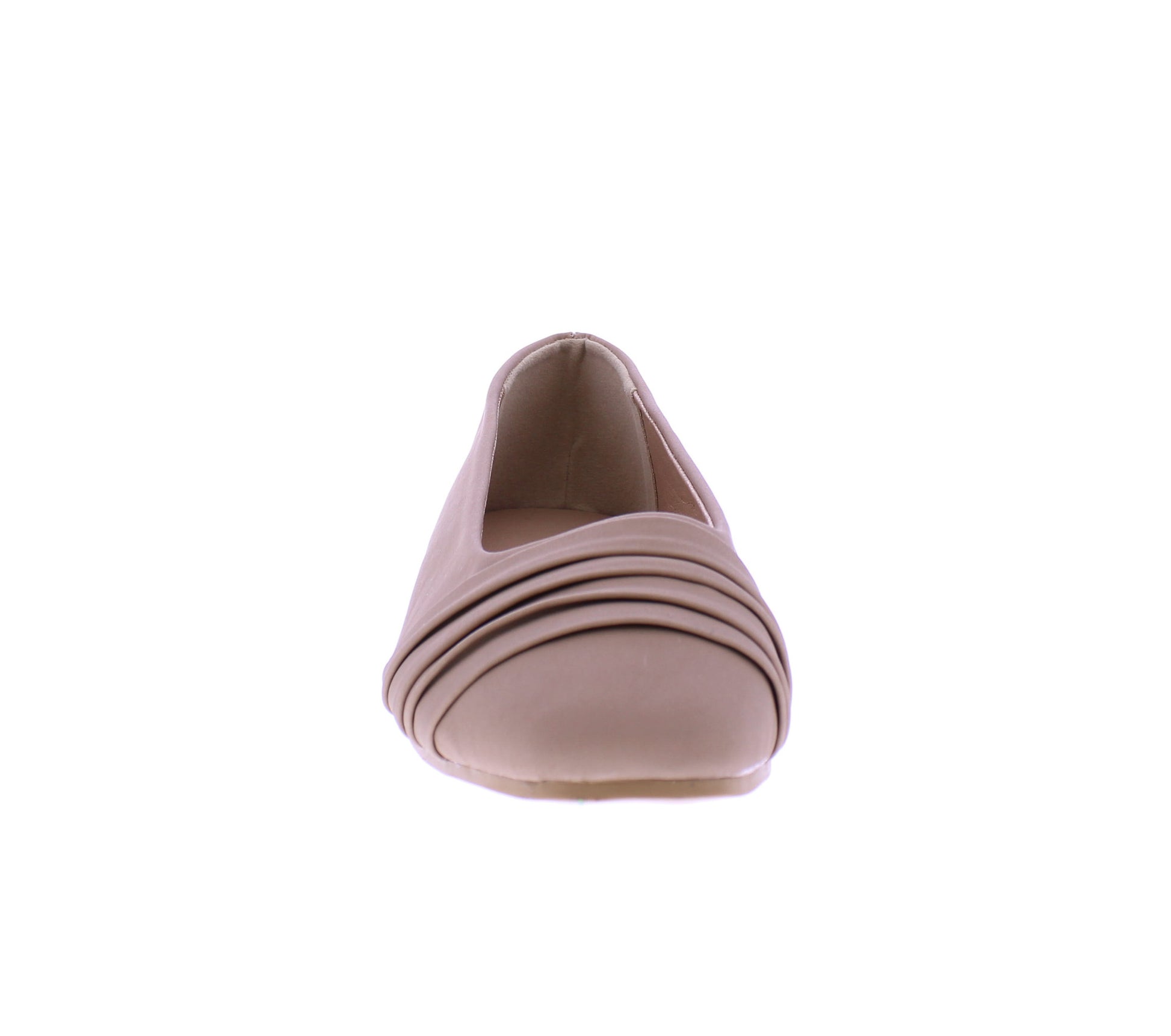 Women Suede Ballerina with Pleats