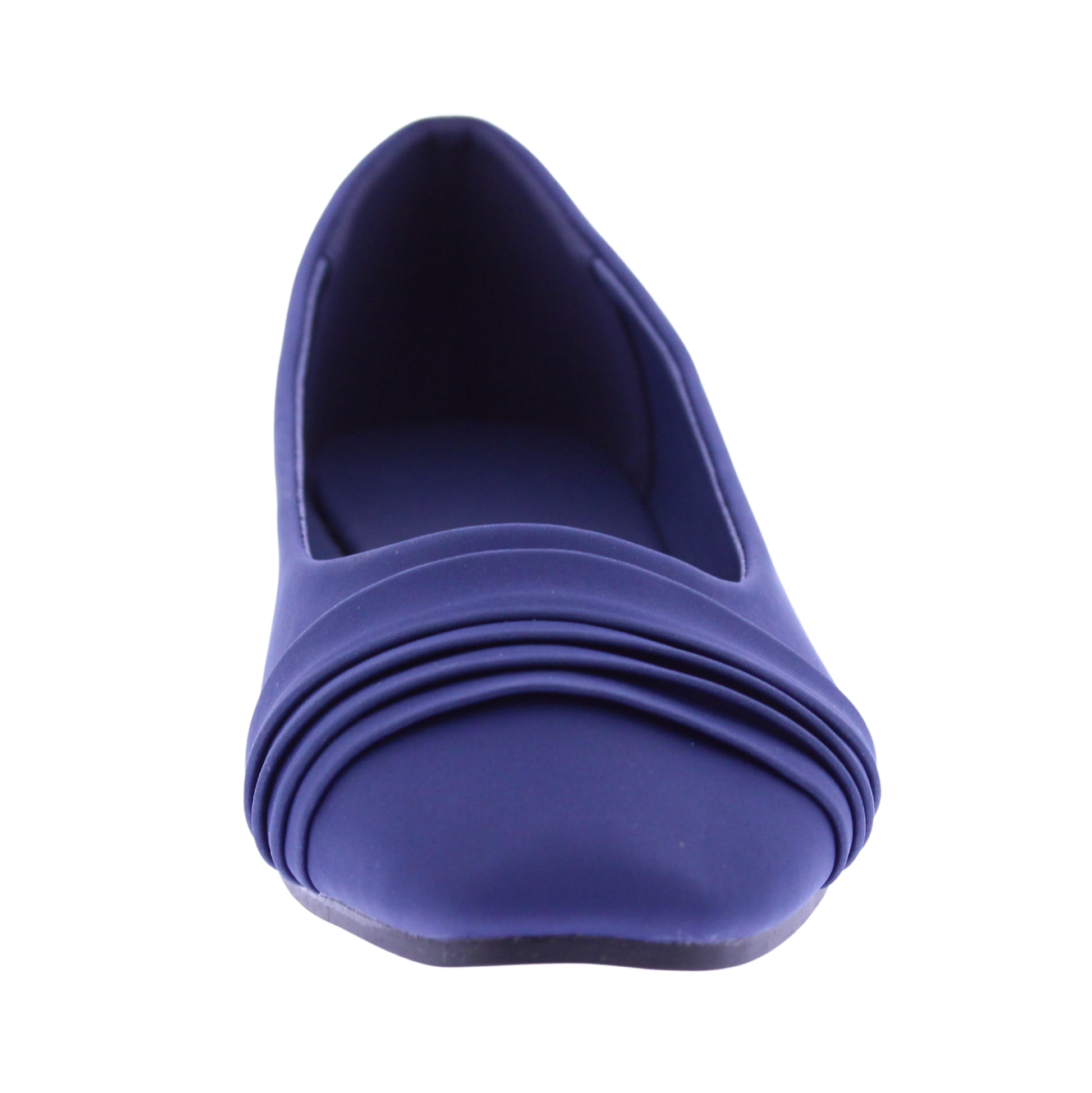 Women Suede Ballerina with Pleats