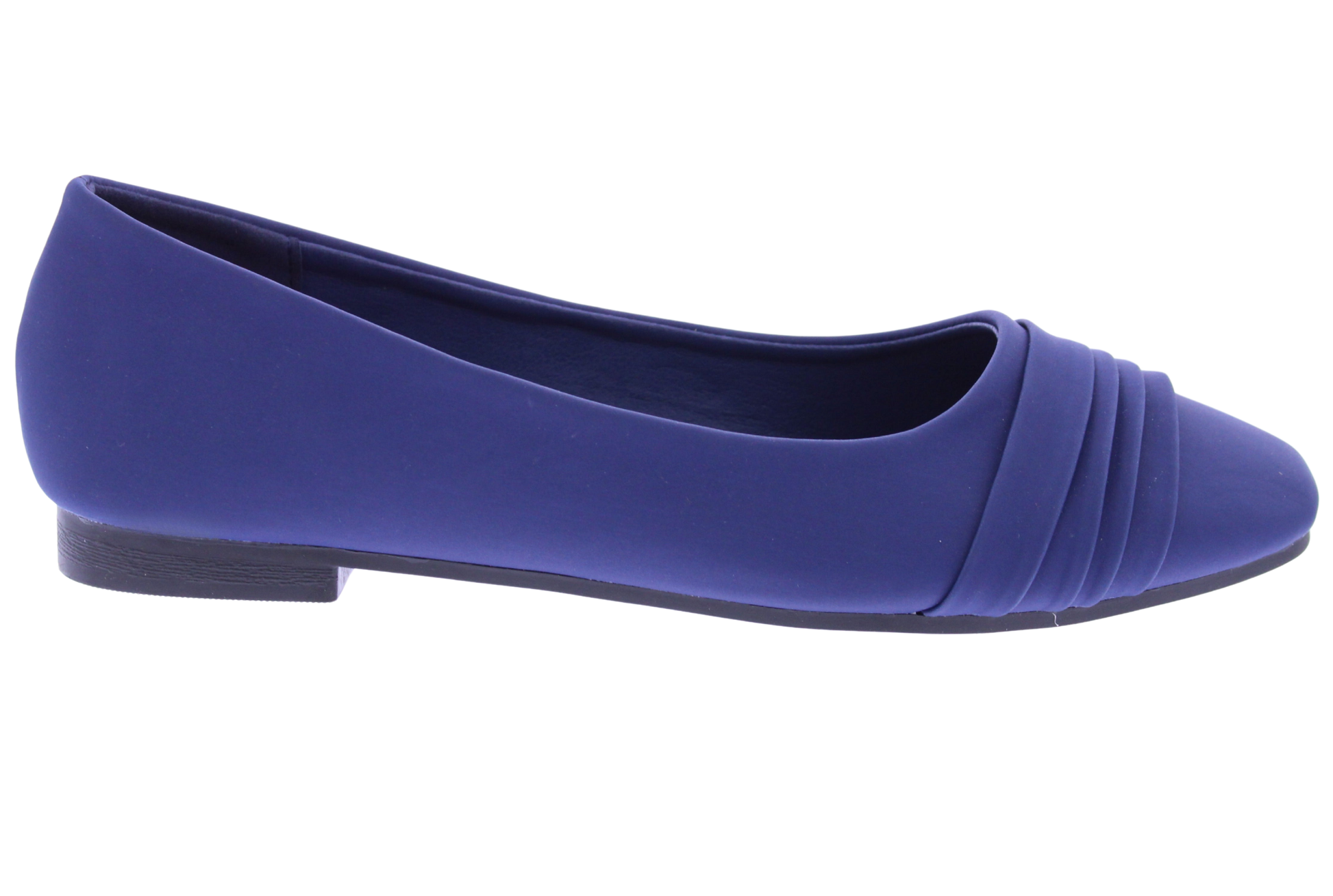 Blue flat shoe on a white background
