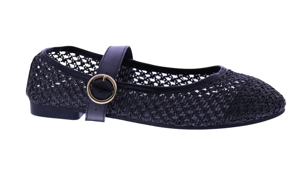 Women Raffia Woven Mary Jane