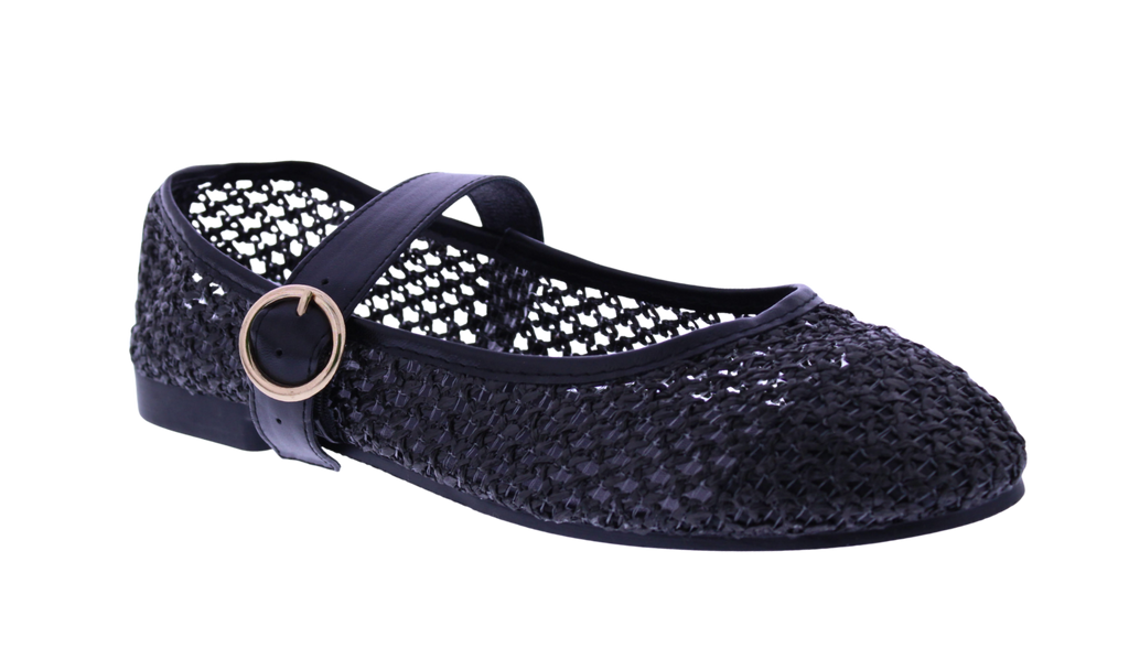 Women Raffia Woven Mary Jane