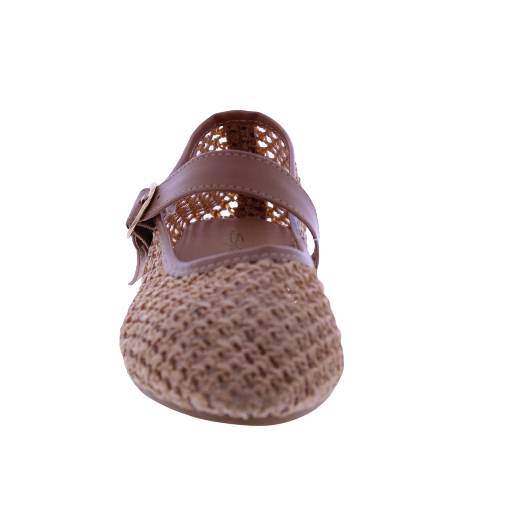 Women Raffia Woven Mary Jane