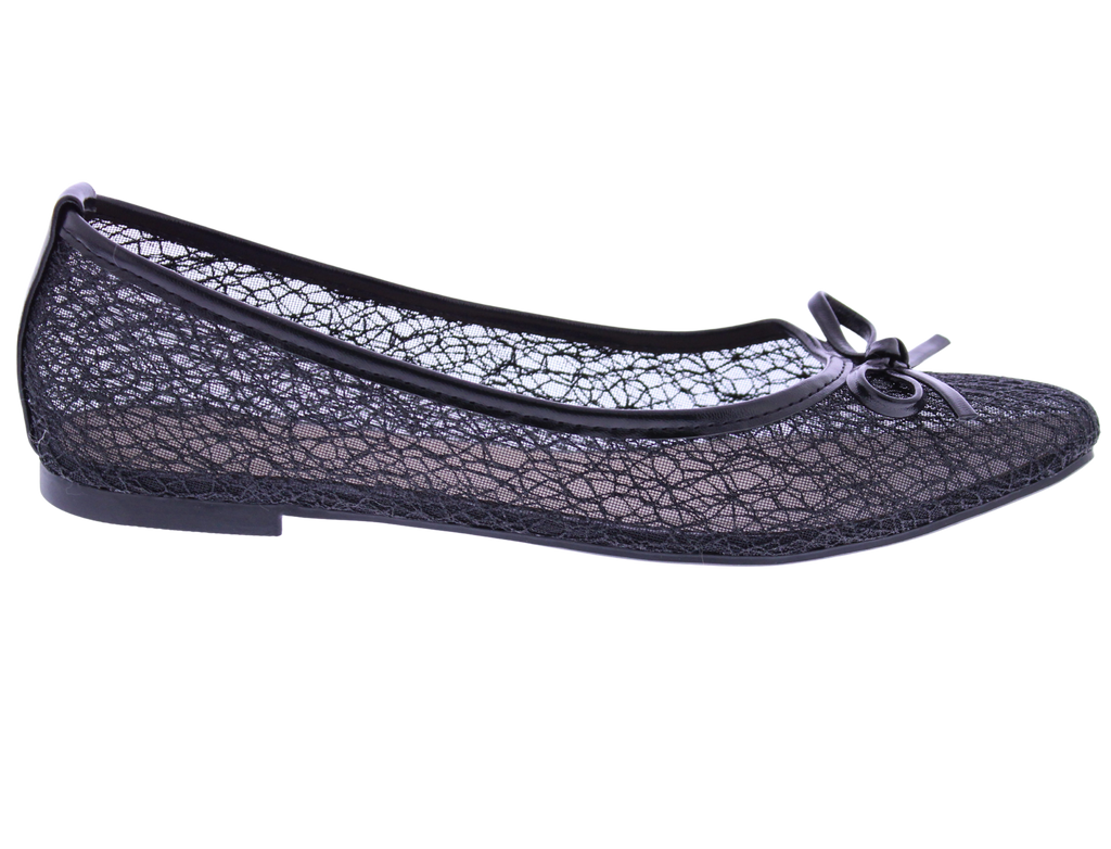 Women Metallic Mesh Ballerina